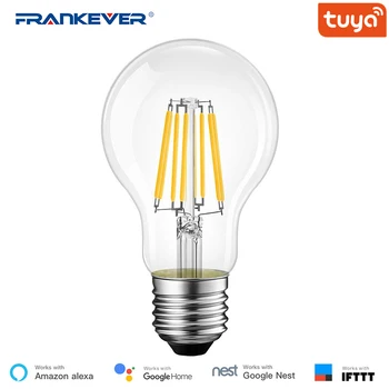 

FrankEver E26 E27 Smart Light Bulb WiFi Dimmable Edison LED Bulb 2700-6500K Soft White Light Works with Alexa Google Assistant
