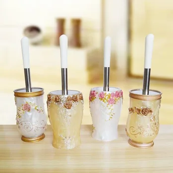 

Resin Toilet Brush Set Stainless Steel Long Handle Cleaning Brush with Cover Washroom Cleaning Tools Bathroom Accessories Kit