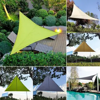 

Waterproof Sun Shelter Triangle Sunshade Protection Outdoor Canopy Garden Patio Pool Shade Sail Awning Camping Shade Cloth Large