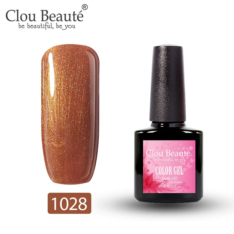 Clou Beaute 179 цветов Гель-лак для ногтей 10 мл УФ маникюр Дизайн полуперманентные Лаки дизайн ногтей гель Украшение Лак - Цвет: 1028