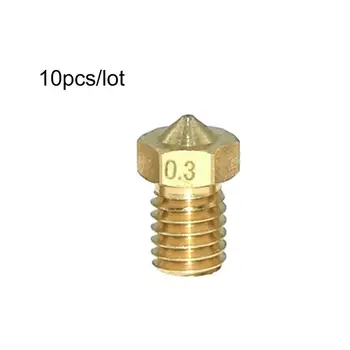 

10Pcs/lot E3D M6 Nozzles V5 V6 Metal Nozzle 0.2/0.25/0.3/0.4/0.5/0.6/0.8/1.0mm For 1.75mm/3mm Filamnet 3D Printer Parts