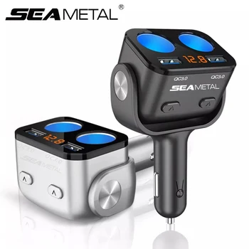 

Car Cigarette Lighter Adapter Socket Splitter Charge Dual USB QC3.0 Quick Charger 12V Auto Cigarette Lighter Sockets Power Plug