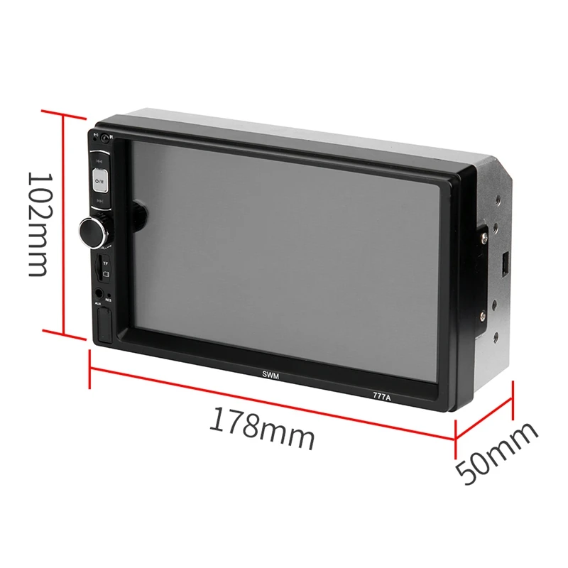Swm 777A 2Din 7 дюймов нажатие на экран автомобиля стерео Mp5 плеер Fm радио Aux Bluetooth Видео Медиа плейер Поддержка зеркального соединения обратный Im