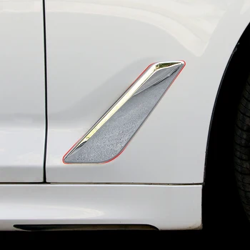 

Car Front Fender Side Air Vent Cover Trim For BMW G30 525Li 528 530 Chrome Label Metal Luster Knife Type Fender Case Sticker