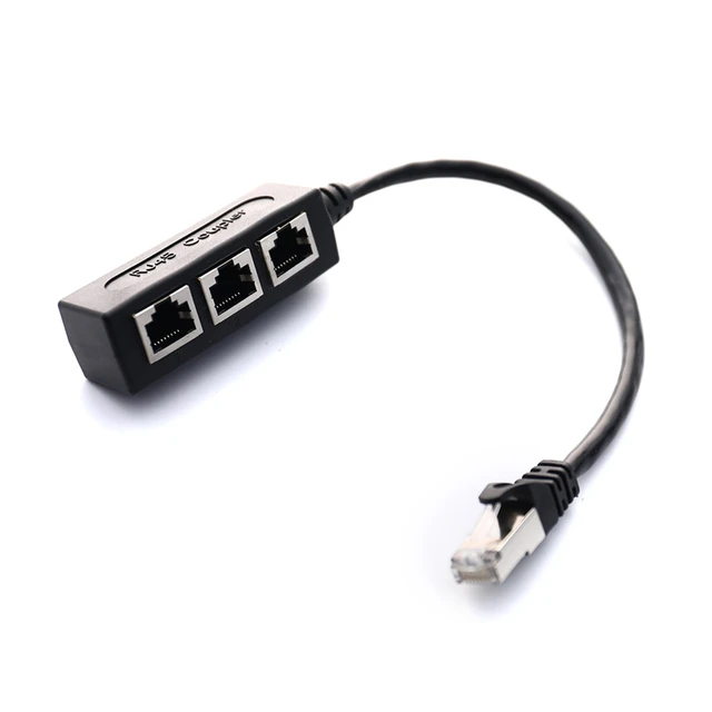 RJ45 Splitter LAN Ethernet Network RJ45 Connector Splitter Adapter Cable  For PC Networking Extension 1 Male To 3 Female Cable - AliExpress