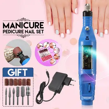 

220v Professional Electric Nail Drill Machine Manicure Set Pedicure Gel Remover Kit Strong Tools Polishing Sanding Bands