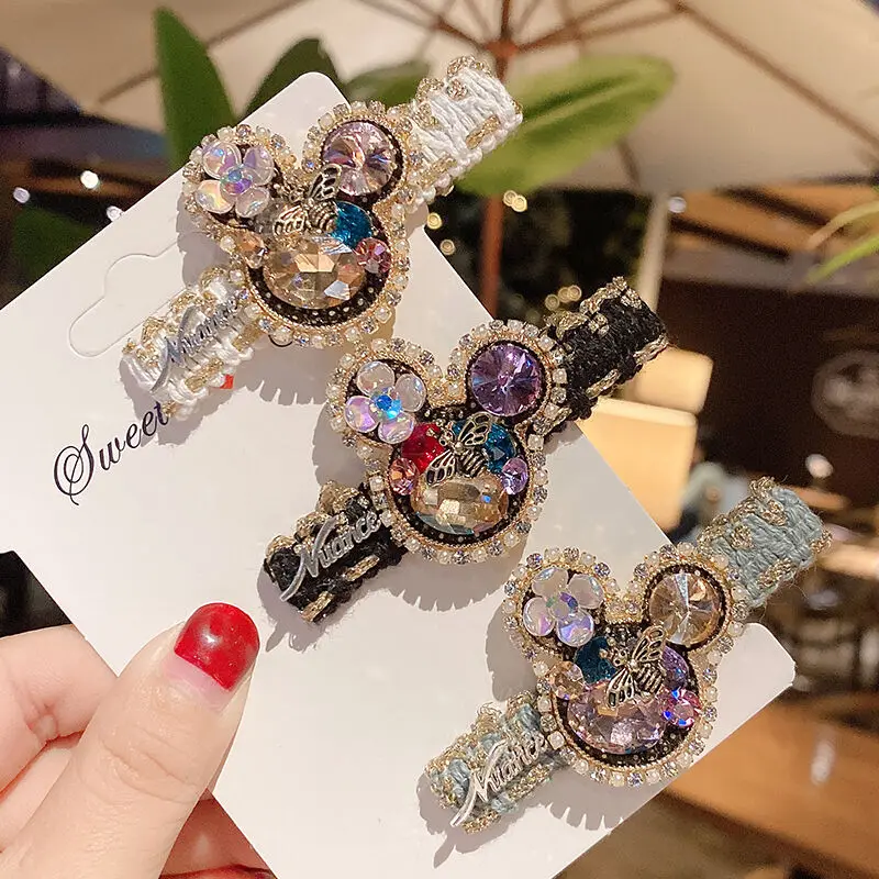 

Korea Glittering Rhinestone Hair Clips Women Luxury Elegant Barrettes All Match Headwear Hairpin Fashion Street Hair Accessories