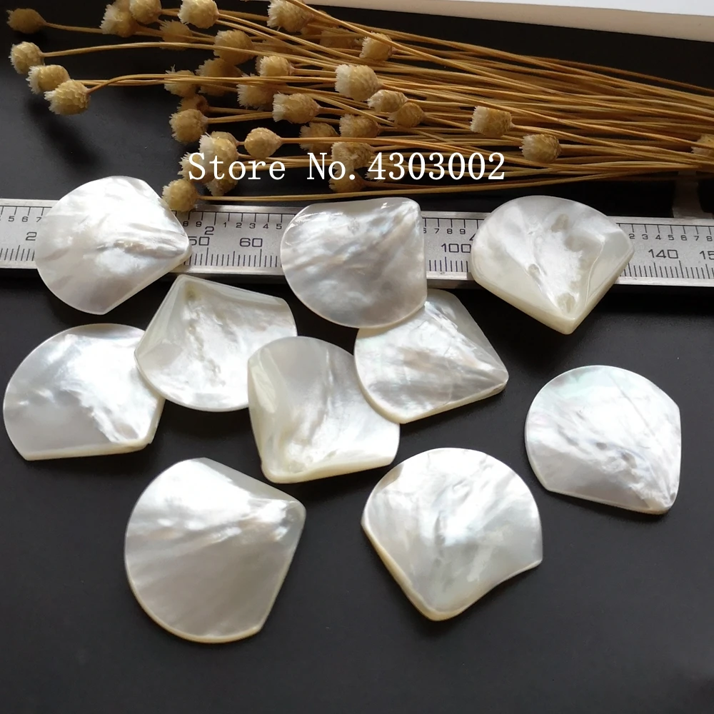 100pcs/lot 30mm Natural Fan Teardrop Mother of Pearl shell for DIY Jewelry Drop MOP For Earrings | Украшения и аксессуары