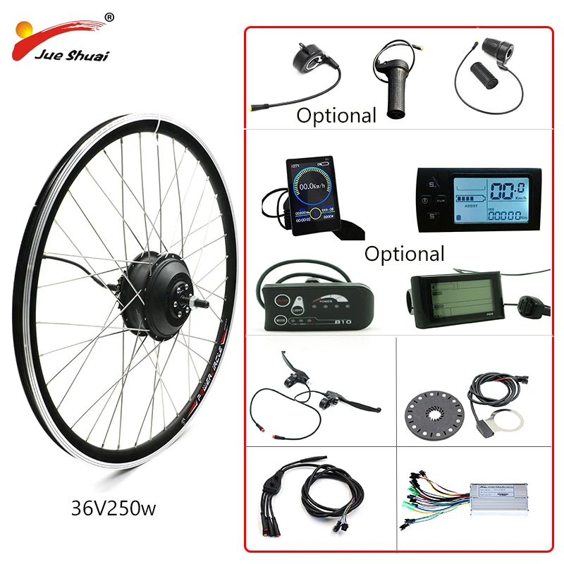 Elektrische Fiets Conversie Kit 36V 250W Borstelloze Versnellingsnaaf Motor  Voor/Achterwiel Controller Motor Voor Fiets ebike Mtb Kit|Electric Bicycle|  - AliExpress