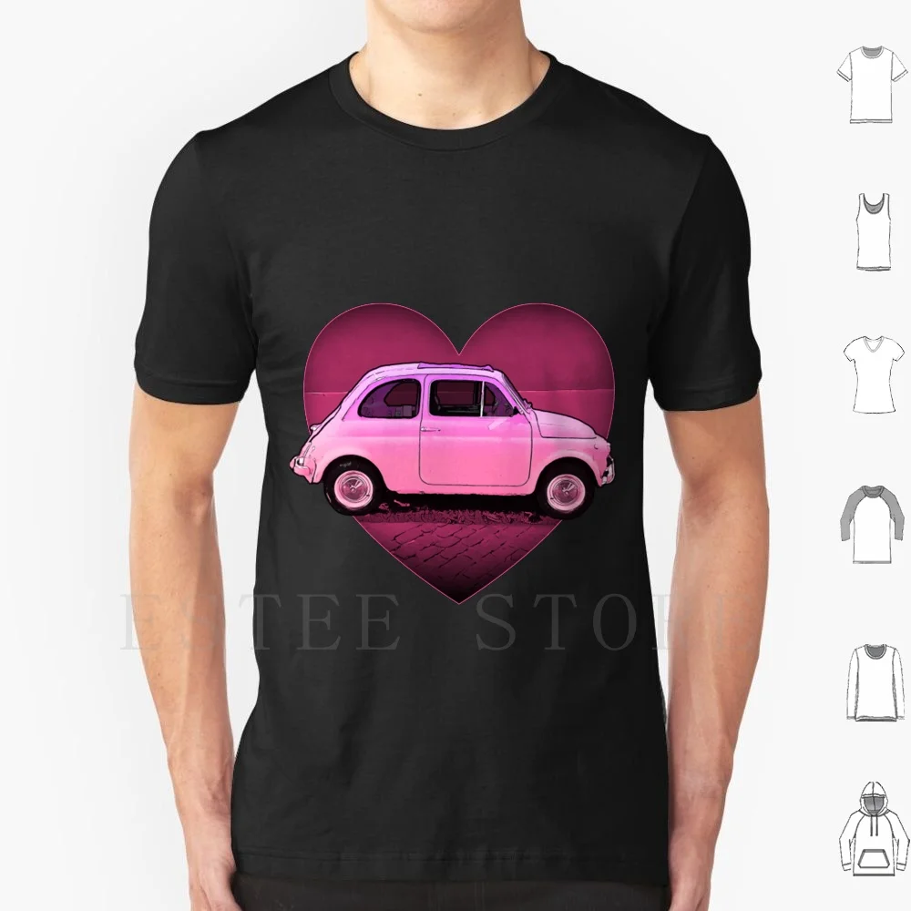 Fiat 500 The Neon Pink Fiat 500 Lover T Shirt Cotton Men Stampa Fai-Da-Te Multipla Abarth 595 Fiat Talento Fiat 127 Fiat Decesimo