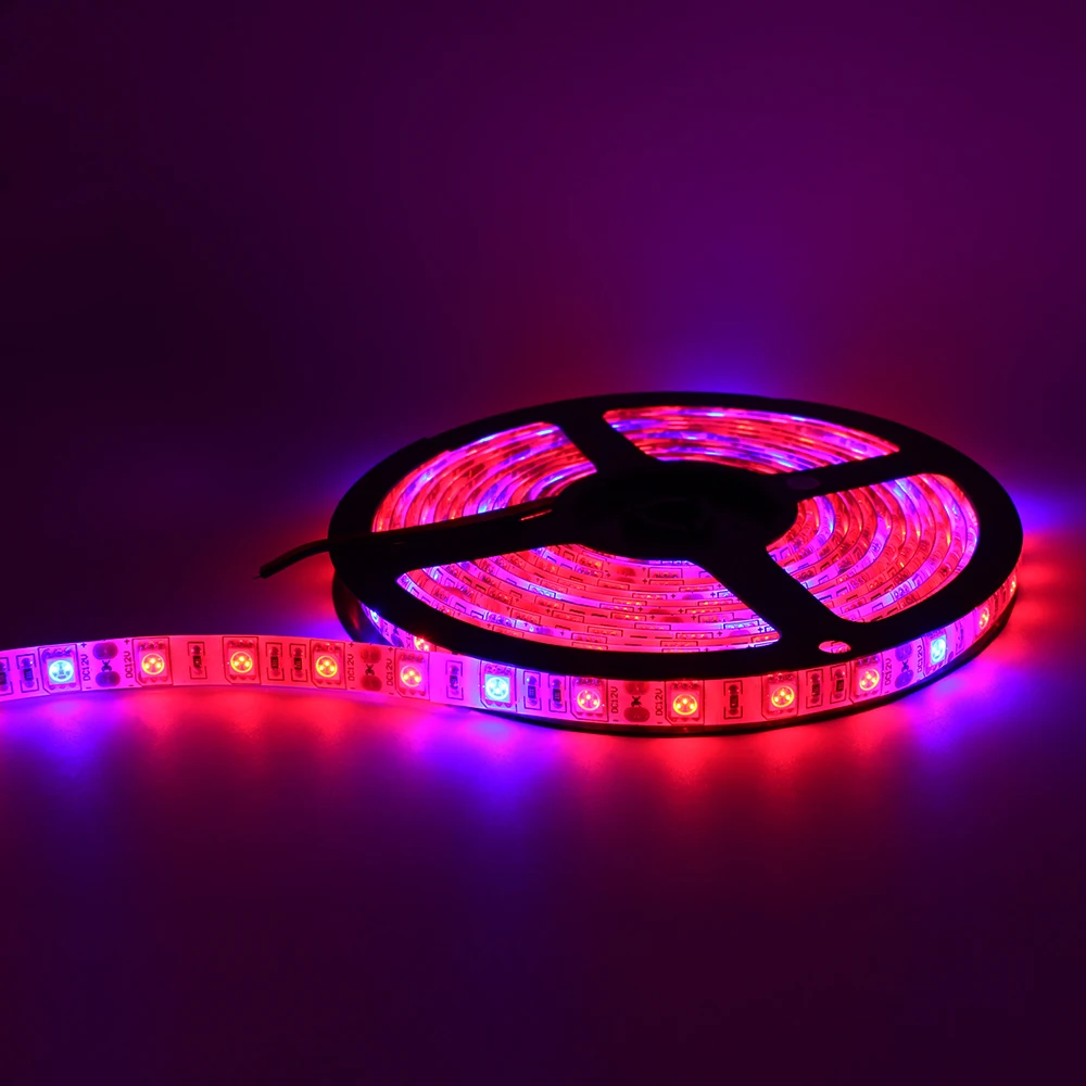 5 м Светодиодные полосы света полный спектр LED Фито лампы 5050 SMD Fitolampy растут огни