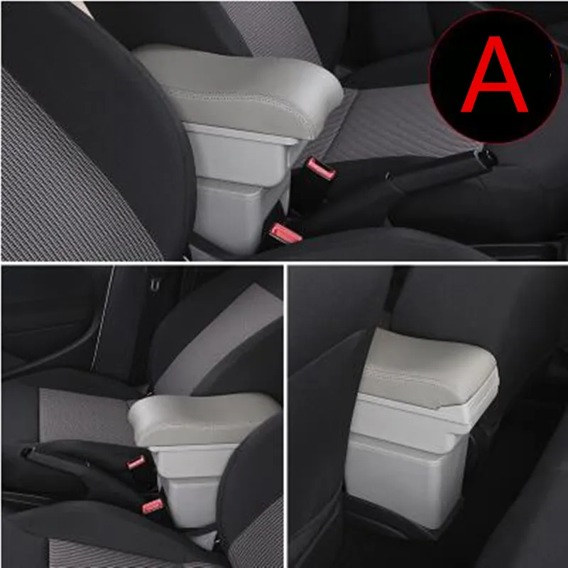 A style gray Для renault dacia Logan Lodgy подлокотник коробка центральный магазин содержание коробка с держатель стакана, пепельница универсальная модель - Название цвета: A style gray