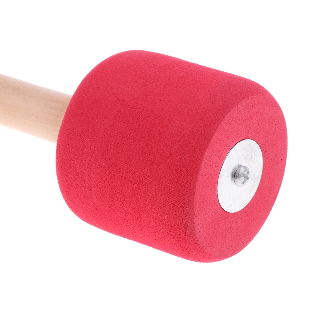 Bass Drum Mallet Stick Foam Mallet Percussion with Wood Handle for Drummer Bands Musical Playing Length 33cm