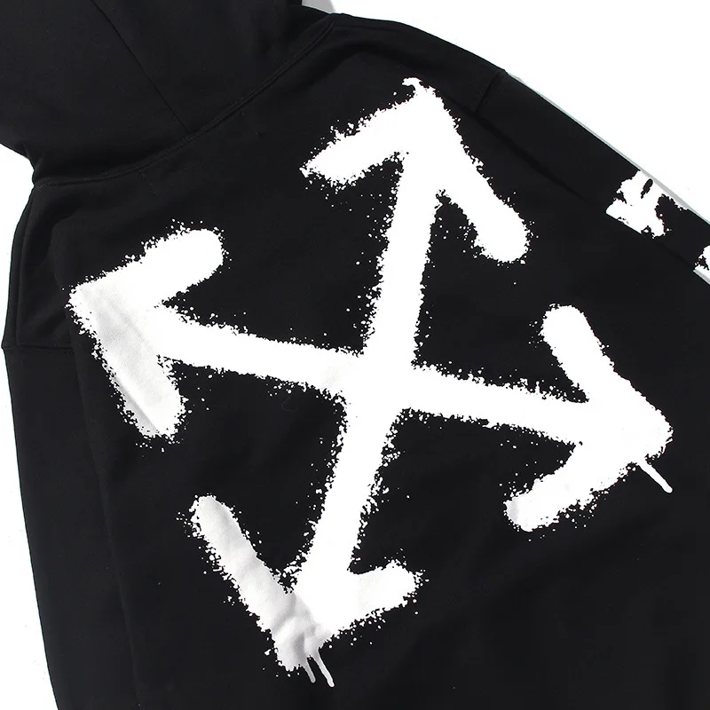 OFF-WHITE Ограниченная серия флуоресцентная зеленая Толстовка Arrow