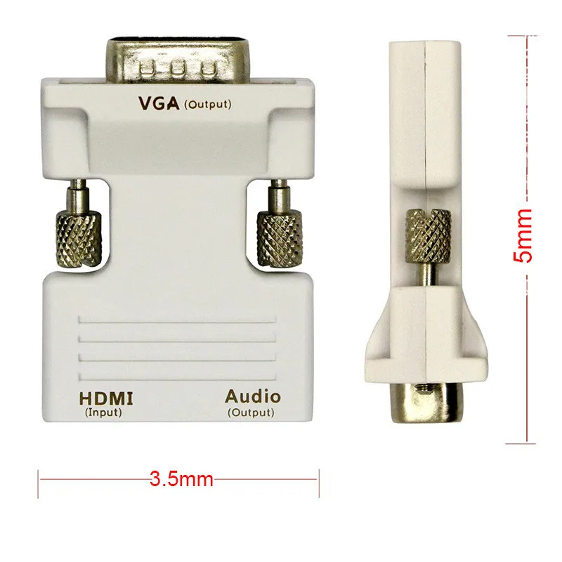 HD 1080P HDMI в VGA конвертер с аудио адаптером поддержка 1080P выход сигнала для Мультимедиа ПК ноутбук ТВ монитор проектор