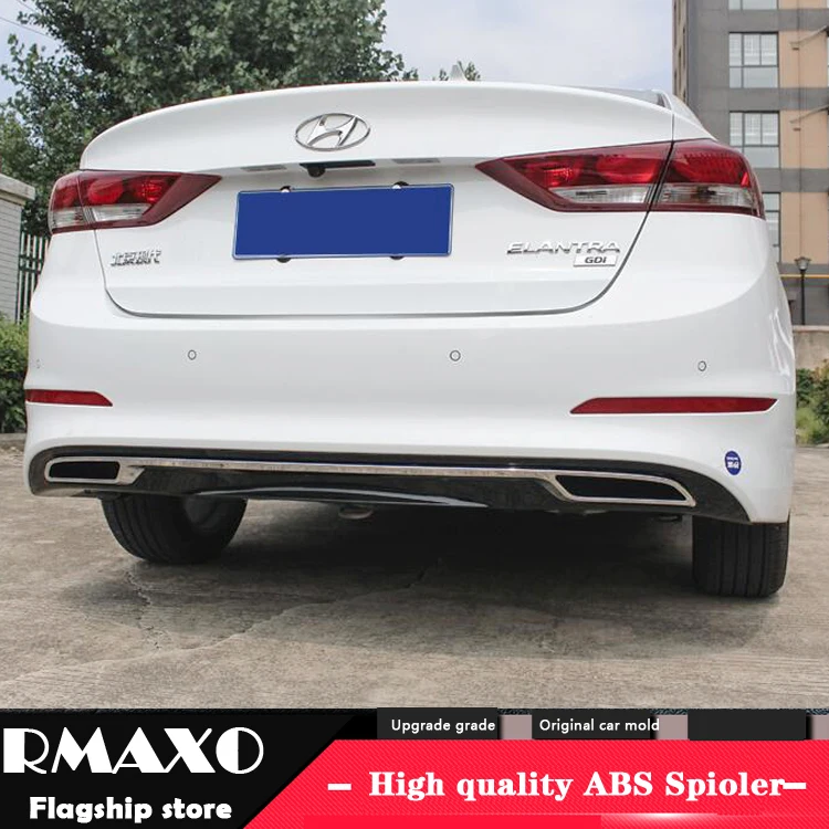 Для hyundai Elantra ABS защита выхлопного отверстия заднего бампера для- Elantra набор бампер задняя Передняя Лопата задний спойлер