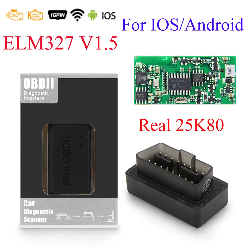 Сканер ELM327 V1.5 WIFI OBD2 для Android/IOS сканер ELM 327 wifi OBD Автомобильный диагностический