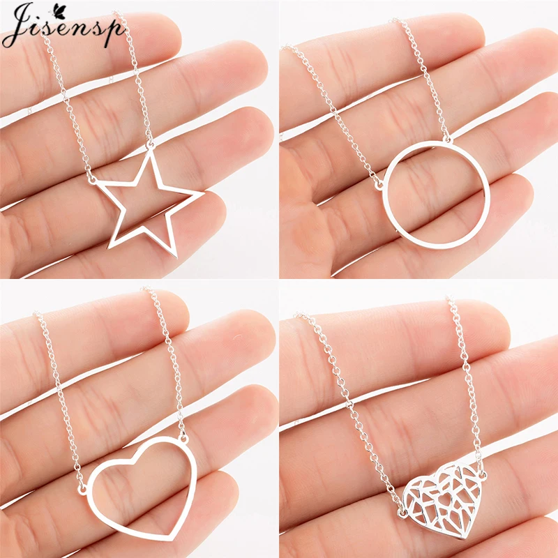 Jisensp Women Necklace Pentagram Vintage Retro Antique Pendant Movie Jewelry Geometric Choker
