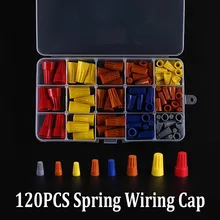 

102pcs PVC Spring Wiring Cap Retardant Screw On Nuts Standard Type PVC On Terminals Cap Wire Connectors Kit AU For Electrical