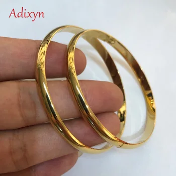

Adixyn gold plate Glossy free size bangle for man wowan classic pop best seller