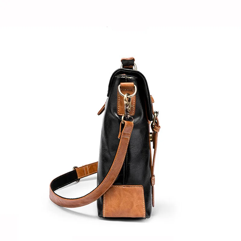 Мужской портфель кожаные сумки через плечо винтажные деловые и Офисные Сумки