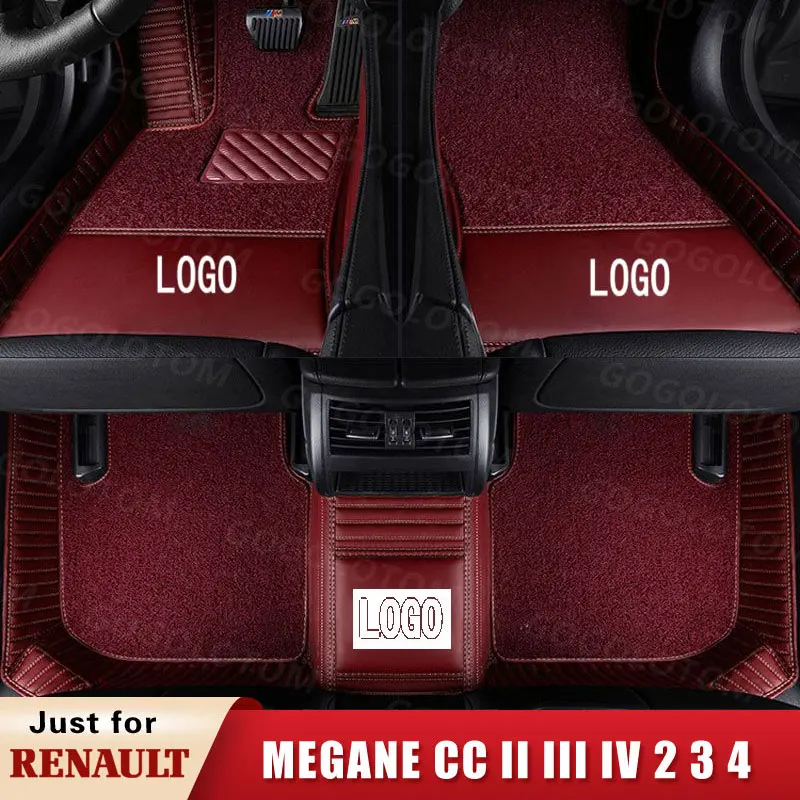 Aangepaste auto vloermatten voor renault megane cc ii iii iv 2 3 4 a