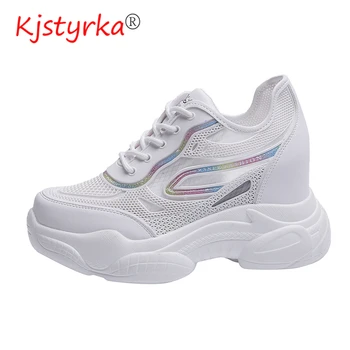 

Kjstyrka 2020 Wedges Casual Shoe Summer Women Sneaker for Woman Breathable Mesh Sneakers Flats Lace Heels Platform