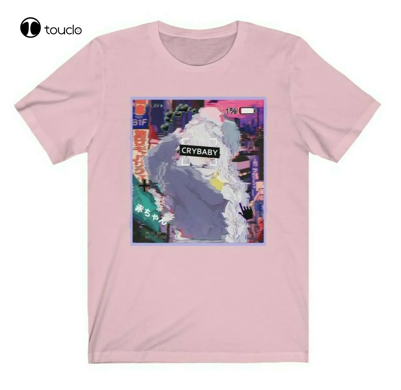 T-Shirt Unisex Pastello Goth Vaporwave Estetica Anime Crybaby Giapponese
