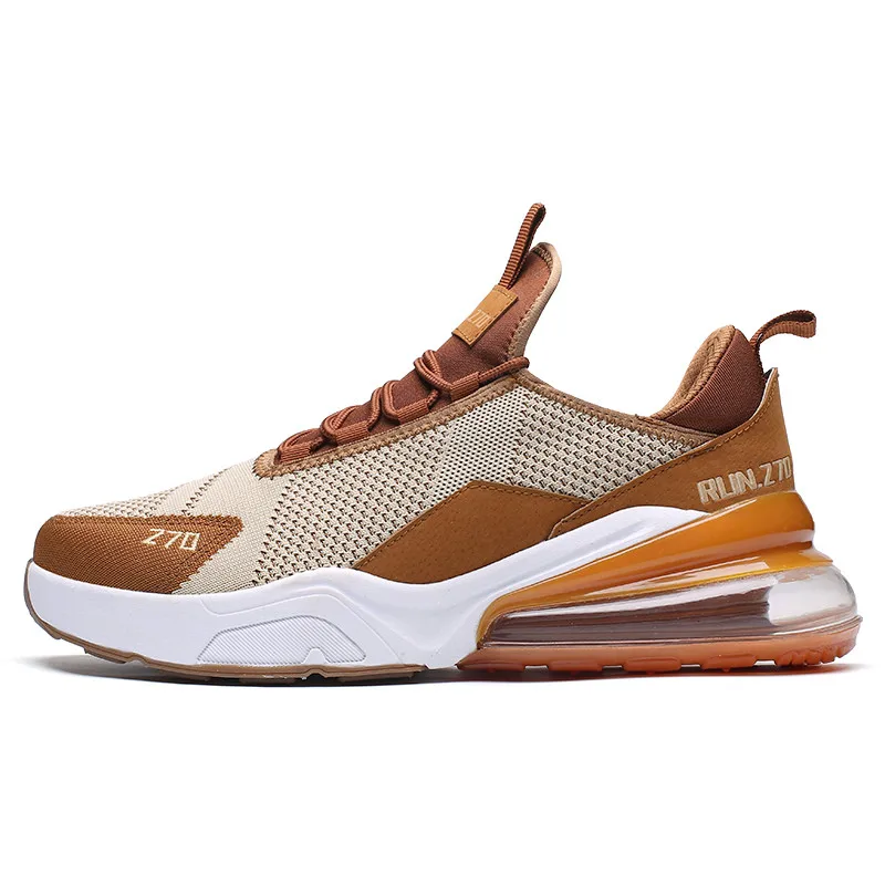 Air Sole/прогулочная обувь для мужчин; удобные Брендовые мужские новые кроссовки на шнуровке; уличная сетчатая обувь для фитнеса; Вулканизированная обувь для мужчин; 39-46 - Цвет: -270brown