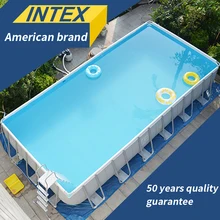 INTEX Family Bracket Swimming Pool Thickening Children's Home Large Pools Adult Removable Pool Baby Play Fish Pond Commercial