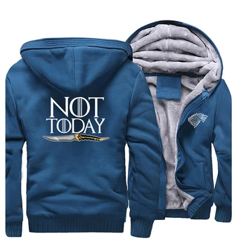 

Arya Stark Hoodie Game Of Thrones Arya Stark Not Today Thicken Zipper Jacket Hoodies Men Fleece Hip Hop Streetwear Sportswear