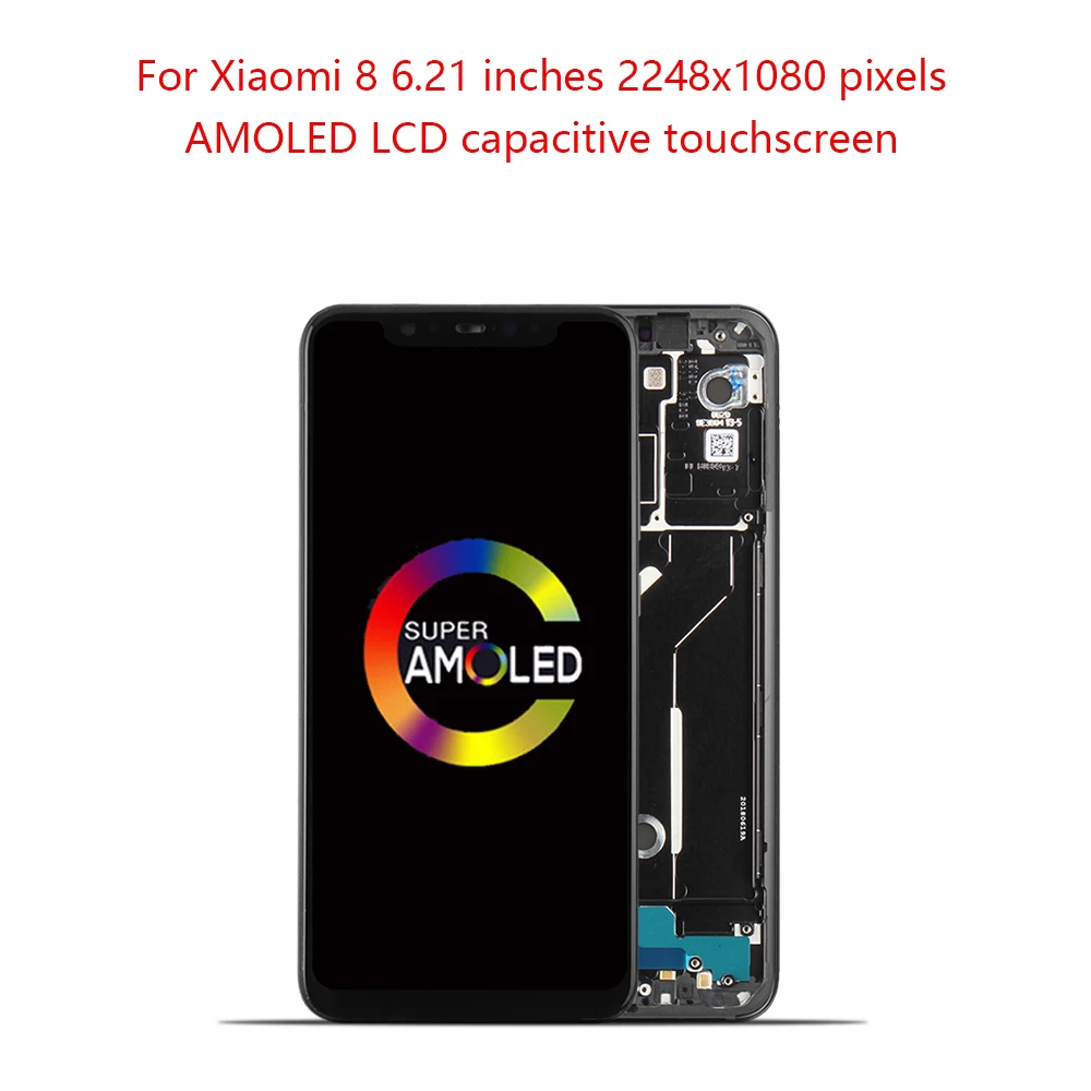 

Original 6.21" For Xiaomi Mi 8 LCD Display Touch Screen Digitizer Frame For Xiaomi Mi8 Display MI 8 LCD Replacement Part