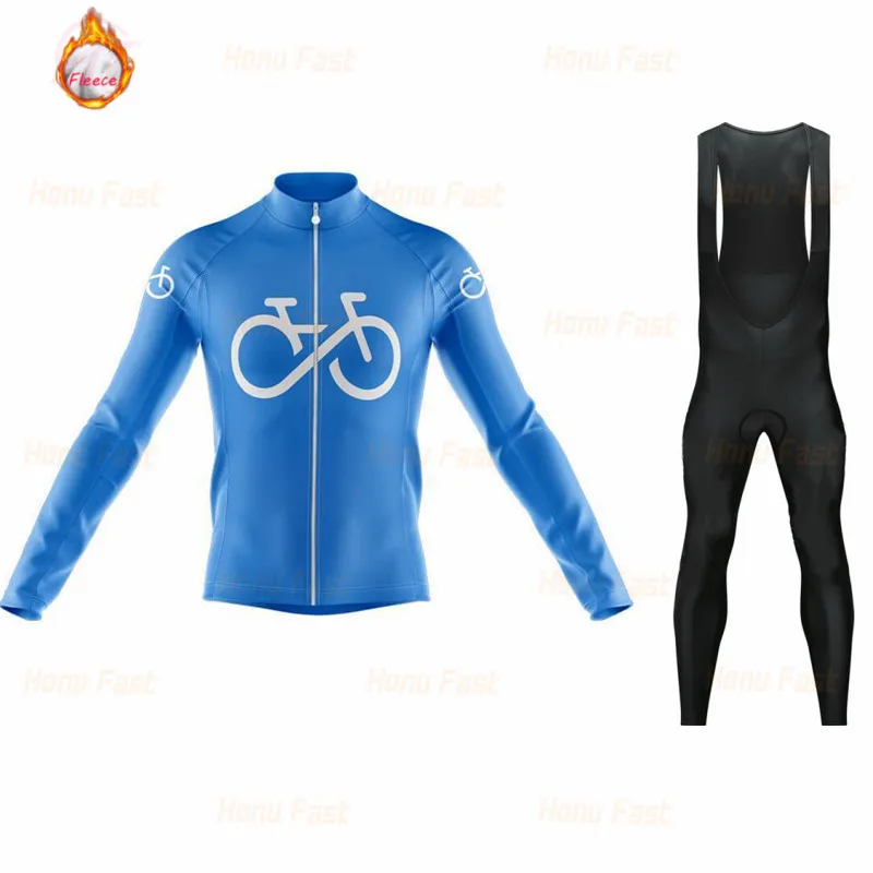 

Winter Thermal Fleece Racing Men Bike Cycling Suit Long Sleeve Jersey Suit Cycling Jersey Outdoor Riding Bike MTB Clothing
