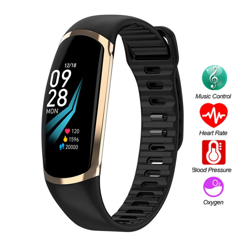 Smart Ring R16 Android IOS Heart Rate Sleep Monitor Blood Pressure Fitness Tracker Waterproof Color Screen Exercise
