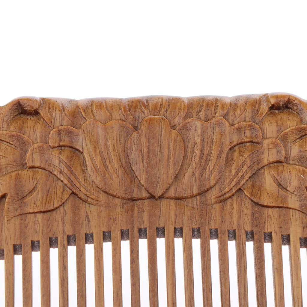 Hair and Beard Wood Wooden Comb Regular Tooth Sandalwood Handmade Brush - No Static Pocket Size for Men, Women and Kids