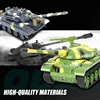 led light 4-CH 1:64 mini remote control tank RC car simulation combat tank model educational toy children gift 3