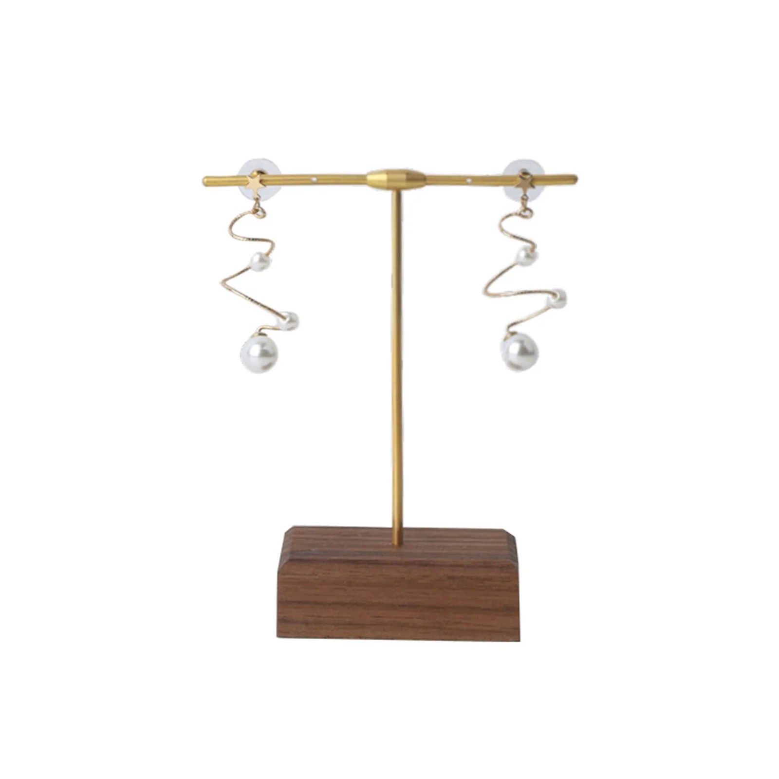 CHISTOR Golden Earring Display Stand - T-Bar Holder For Jewelry Store, Photography, Home Storage