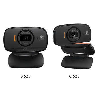 

Logitech B525 C525 Video Calling HD Webcam with Mic Rotatable Computer Desktop Auto Focus Camera Widescreen Video Work Home