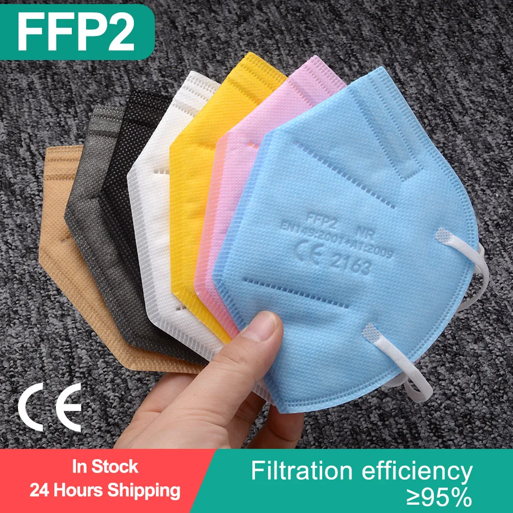 Mascarilla FPP2 Homologada маска для взрослых KN95 FFP2 Европейская 5-слойная FFP2Mask Сертификат CE