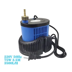 Bomba cnc 220v 75w 3500l/h (livre 5m tubo pu), bomba submersível multifuncional, 3.5m, resfriamento com eixo para máquina de corte e gravação