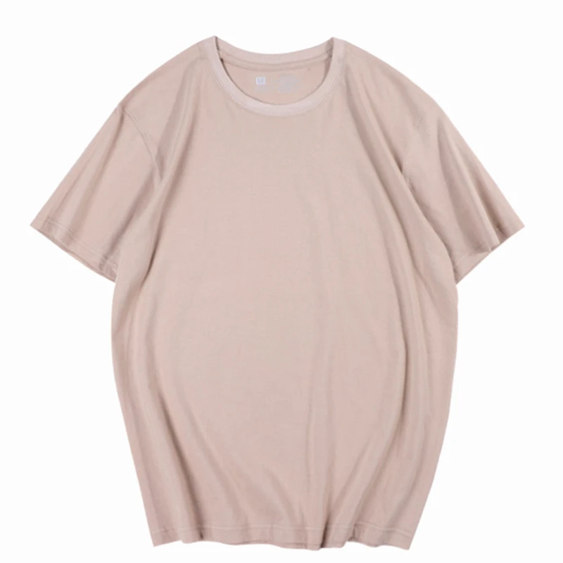 Custom 160 Grams 100% Cotton Mens Short-sleeved TShirt Blank O-neck Adult Loopwheel Casual Shirt9
