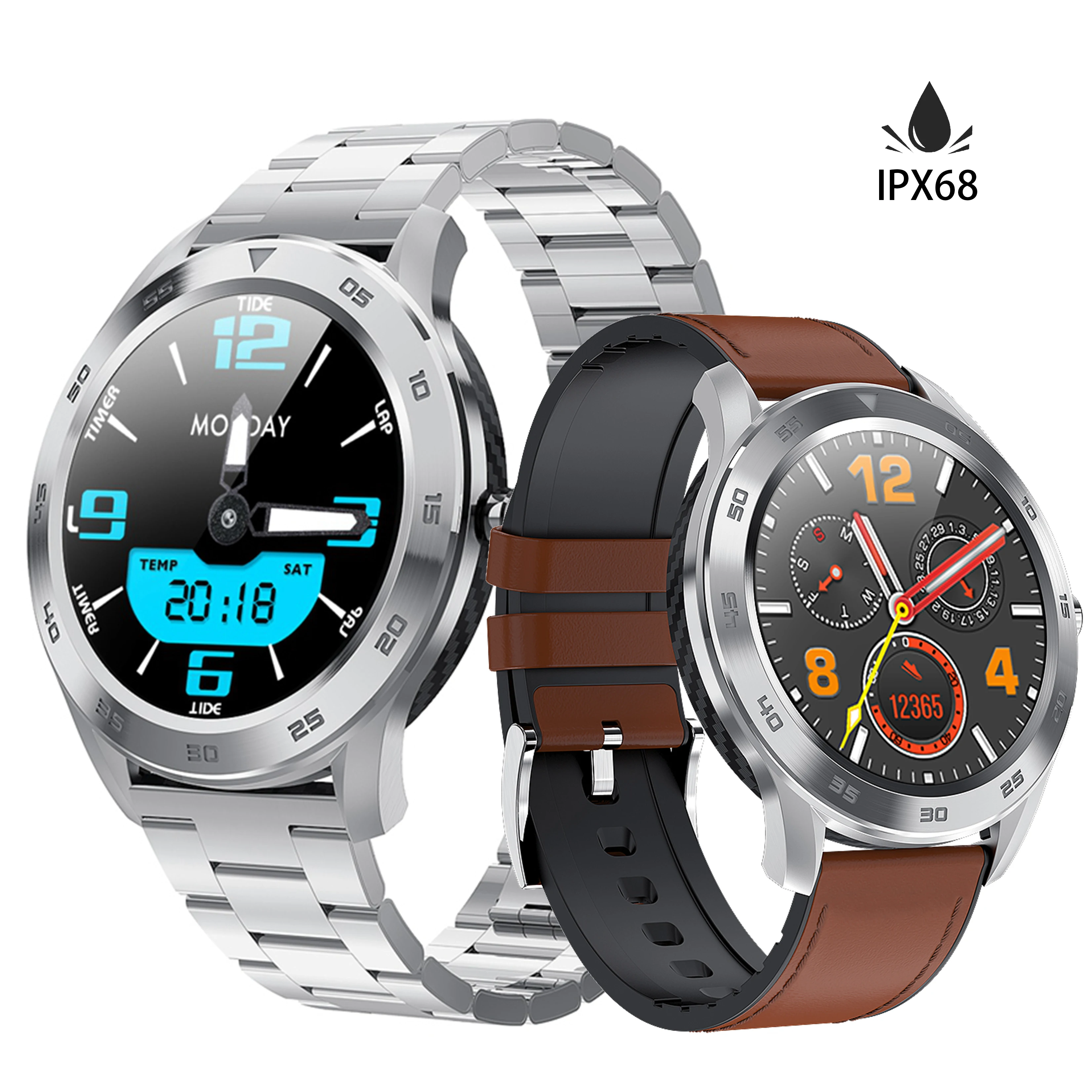 

2020 New smart watch DT98 fashion watch Men bluetooth call 1.3 inch color dial heart rate monitoring waterproof fitness tracker