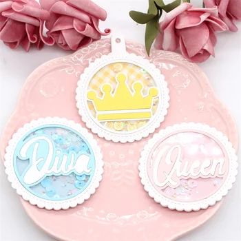 

KLJUYP Gift Tag Shaker Metal Cutting Dies Scrapbook Paper Craft Decoration dies scrapbooking