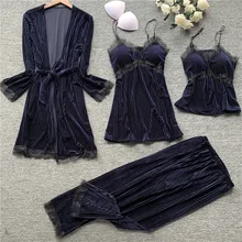 Velvet Women's Pajamas Set V Neck Design Luxury Cross Letter Print Sleepwear Like Home Clothes XXL Large Size Nightwear