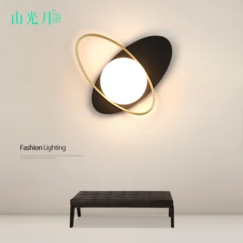 

New Style Minimalist Wall Lamp Modern Minimalist Northern European-Style LED Glass Bedroom Bedside Hallway Corridor Library Deco