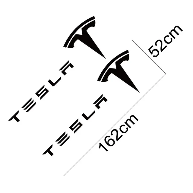1Pair Car Styling Rear Door Stickers Decals Body Side Logo Stripe Trim Sticker Exterior Decor for Tesla Model 3 X S Accessories 2