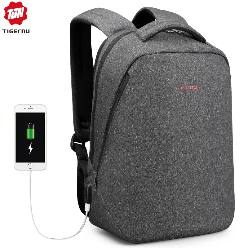 Cena Tigernu marka mężczyźni plecak z zabezpieczeniem przeciw kradzieży USB charge 14 \