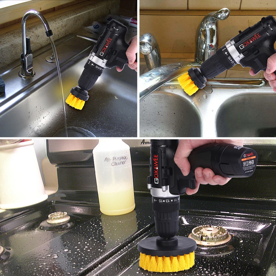 Щетки для электрической отвертки GOXAWEE нейлоновые щетки дрели коврового покрытия