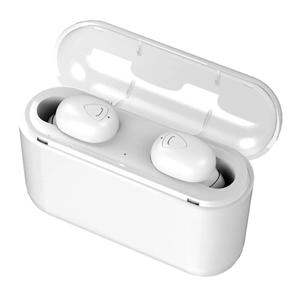 X9 TWS Bluetooth наушники V5.0 наушники с микрофоном беспроводной 3D стерео гарнитура громкой связи звонки для телефона с зарядным устройством - Цвет: White