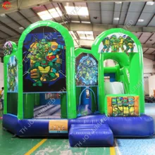 Воздухом до двери! Черепаха герои надувной батут с горкой для продажи, коммерческий надувной Прокат батут замки